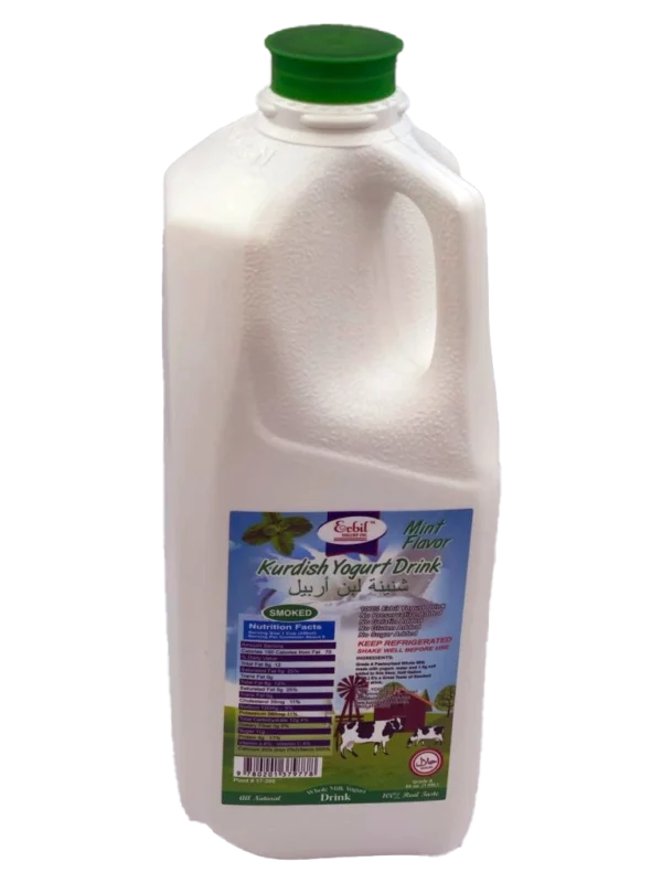 Smoked Mint Flavor Whole Milk Kurdish Yogurt 64oz Drink